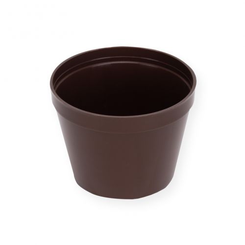 Kvetináč klasický, plastový, priemer 10cm, hnedý