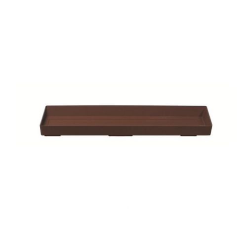 Miska pod truhlík 44 cm, plastová, hnedá