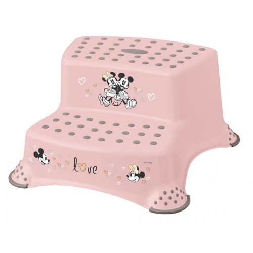 Dvojschodík detský plastový, protišmykový, MINNIE MOUSE, severská ružová