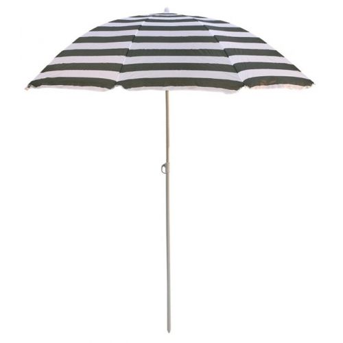 Slnečník 180cm, bielo-zelené pásy
