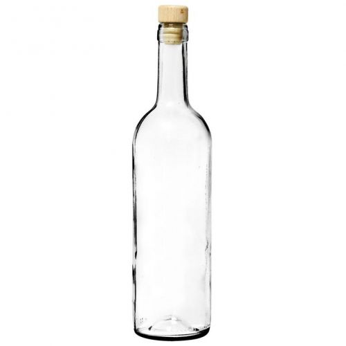Fľaša na víno Bordo, objem 0,75l, bezfarebná VE, balená