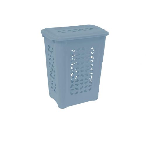 Kôš na špinavé prádlo plastový, 60l, 45x34x60cm, HAMPER severská modrá