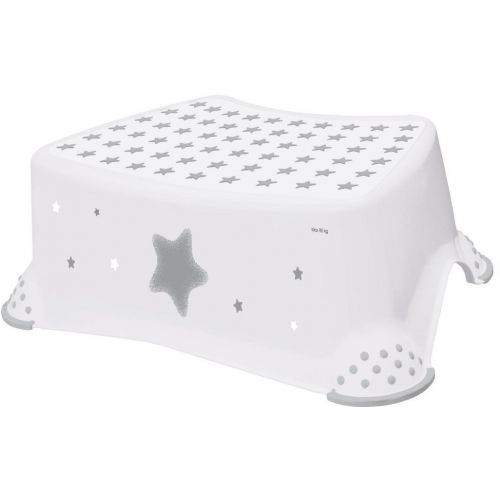 Detský schodík STAR, protišmykový, svetlosivý, plast