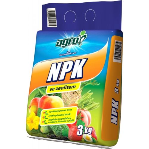 Hnojivo so zeolitom, univerzálne, 3kg, NPK, AGRO