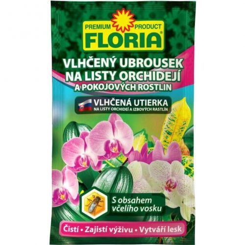 Utierka vlhčená na listy orchideí a izbových rastlín