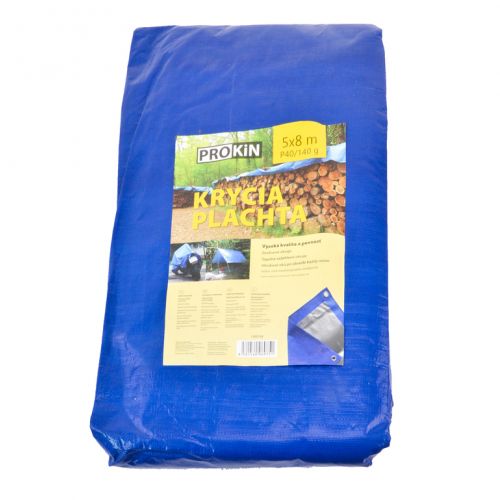 Krycia plachta 5x8m, 140g, PE PROKIN, GARDENKUS