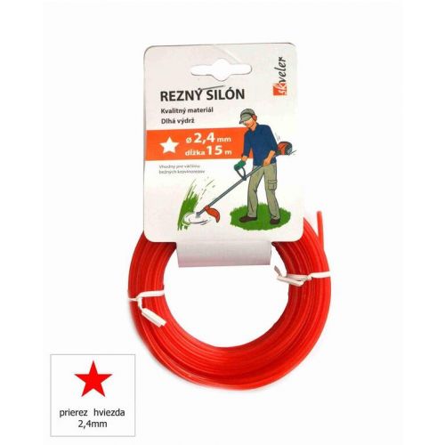 Silón rezný, HVIEZDA, priemer 2,4mm, dĺžka 15m
