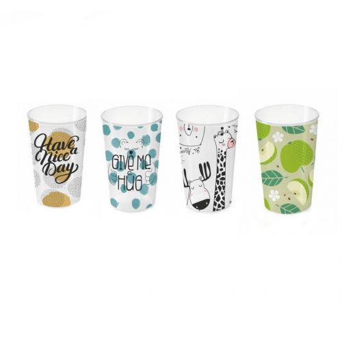 Pohár plastový 250ml, mix dekorov