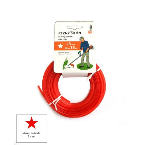 Silon rezný HVIEZDA, priemer 3mm, dĺžka 15m, GARDENKUS
