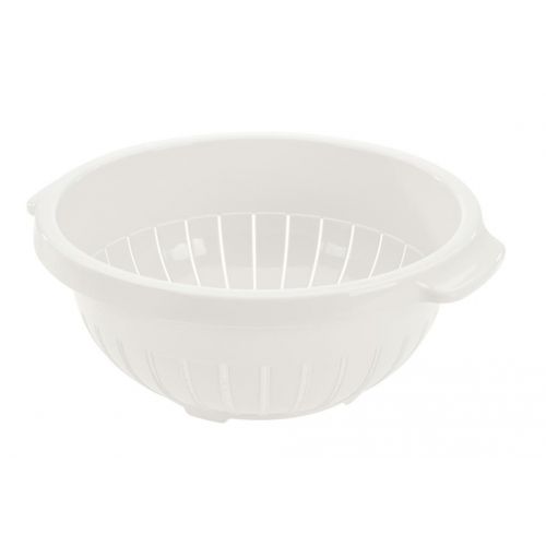 Sitko plastové, priemer 32x13,5cm, stojaté, pevné, biele "Scolapasta-Scolariso" TONTARELLI