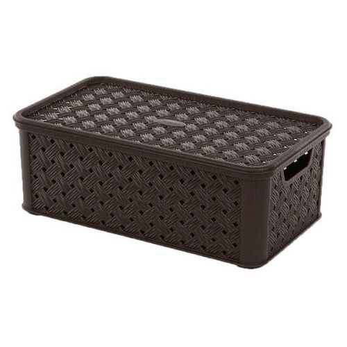 Box plastový, 1,4L, hnedý, "Arianna", TONTARELLI
