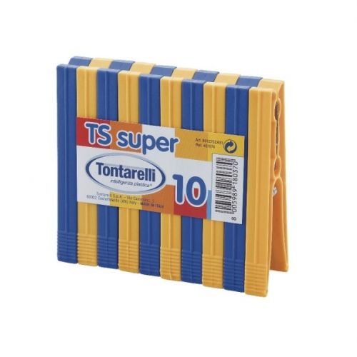 Štipce na prádlo, plastové, 10ks, TS SUPER TONTARELLI