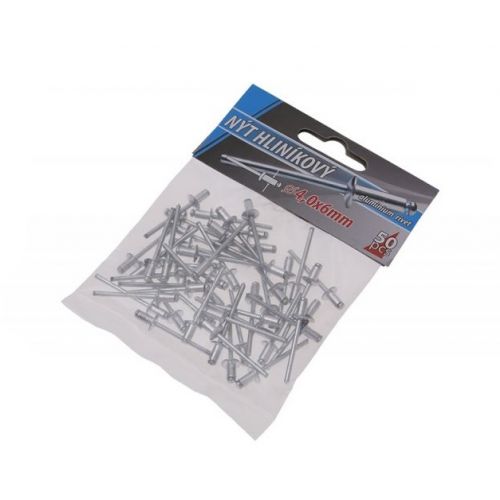 Nity Alu 4x6mm, sada 50ks