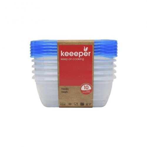 Dóza plastová obdĺžnik FREDO FRESH, sada 5x0,5L, do mrazničky