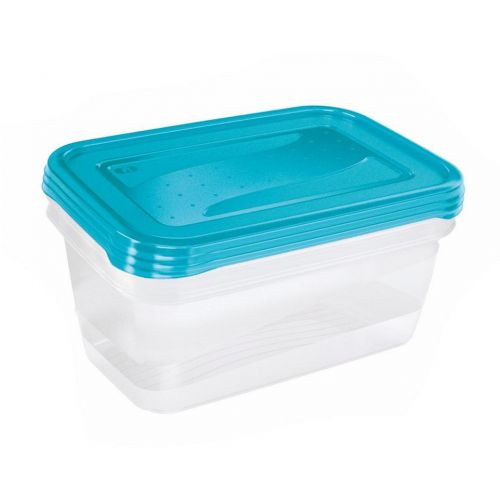 Dóza do mrazničky, plastová, obdĺžniková, FREDO FRESH, 1,25l, sada 3ks