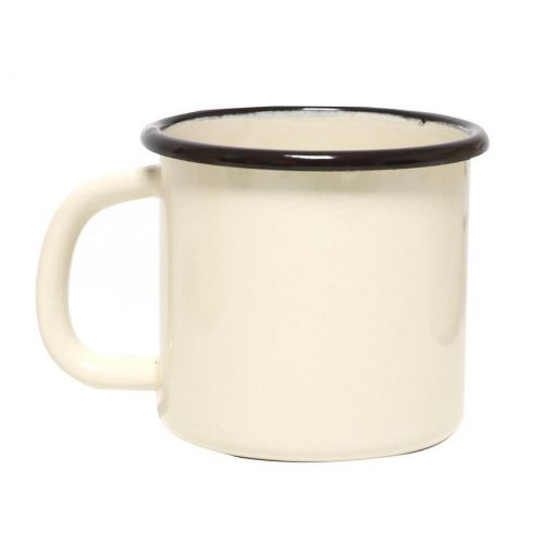 Hrnček smaltovaný 350 ml, bez dekoru, béžový