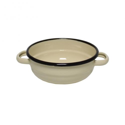Misa sedliacka 14 cm/0,5l smaltovaná, bez dekoru, béžová