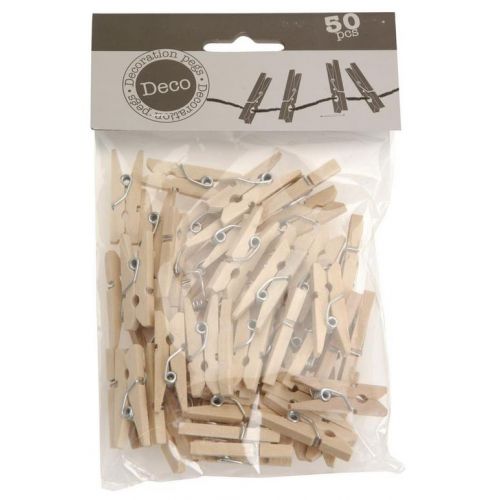 Štipec drevo MINI 2,5 cm, balenie 50ks