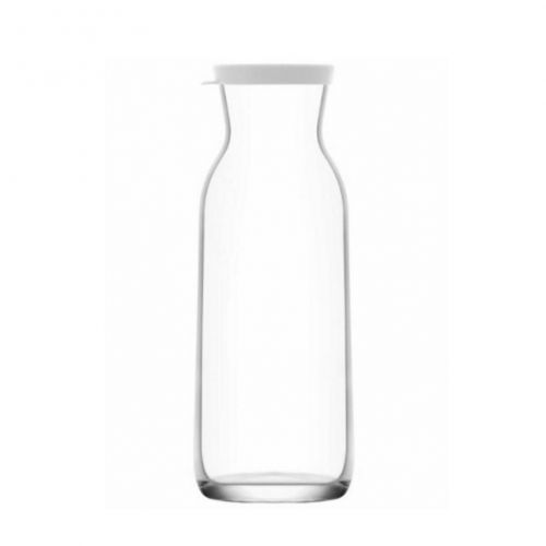 Fľaša, karafa 700ml FONTE so silikónovým vekom, sklo číre