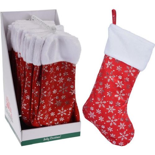 Ponožka vianočná 42cm, s vločkami