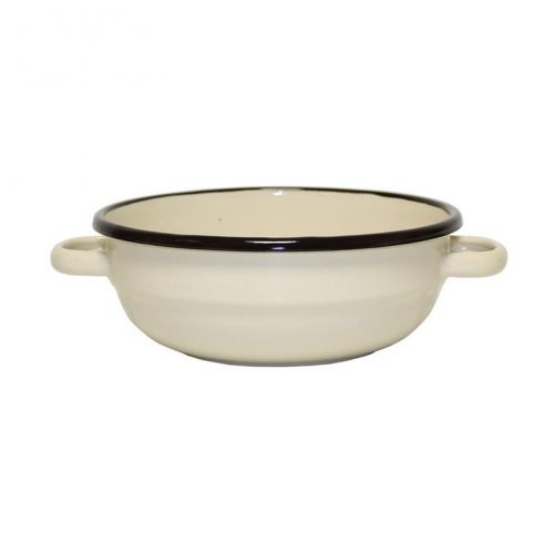 Misa sedliacka 16cm/0,7l smaltovaná bez dekoru, béžová
