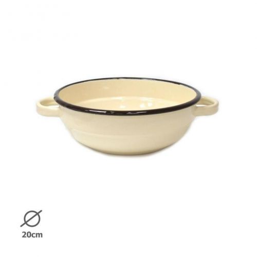 Misa sedliacka smaltovaná 20 cm/1,6l bez dekoru, béžová 