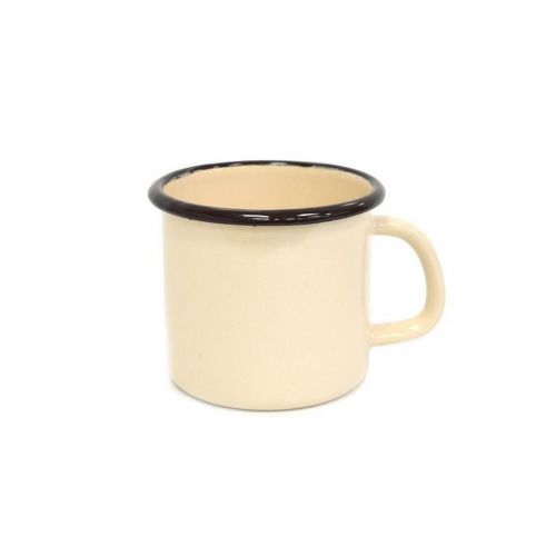 Hrnček smaltovaný 500 ml, bez dekoru, béžový