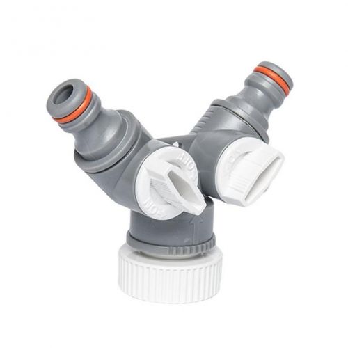 Rozdeľovač na hadicu 1"-3/4" 2 ventile na 2 rýchlospojky