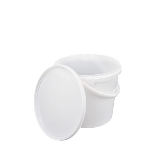 Vedro okrúhle biele 5,7 L s vekom