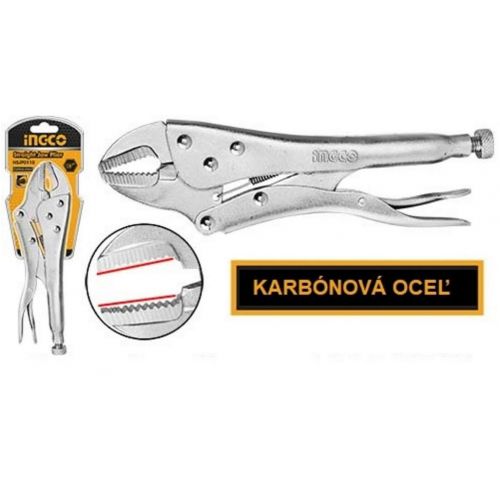 Kliešte rýchloupínacie rovné 250mm INGCO
