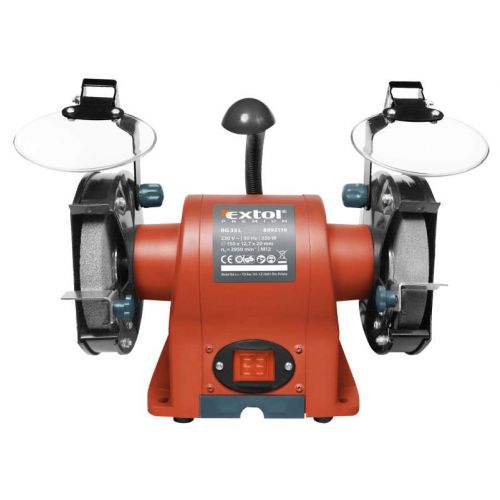 EXTOL PREMIUM Dvojkotúčová brúska, príkon 350 W, priemer kotúča/diery 150/12,7 mm, šírka 20 mm