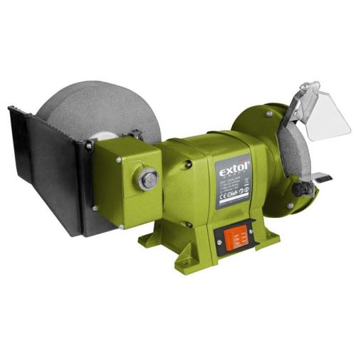 EXTOL CRAFT Brúska dvojkotúčová na mokré brúsenie, príkon 250W, kotúč 200mm a 150mm