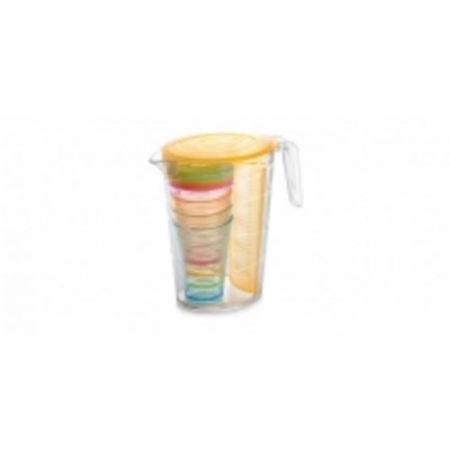 Džbán myDRINK 2.5l,4poháre s vieč,oranž