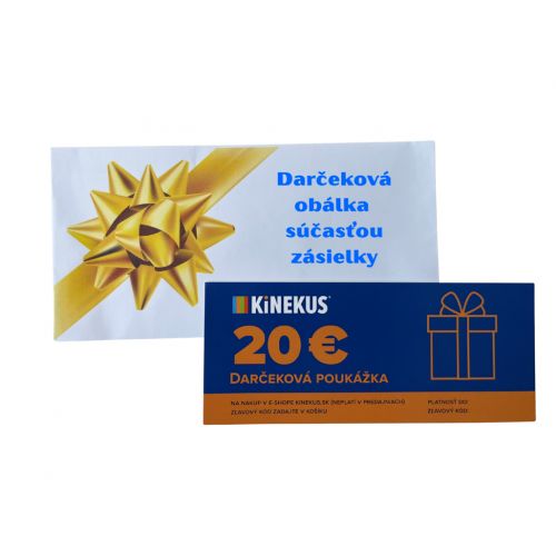 Darčeková poukážka 20 €, poštou