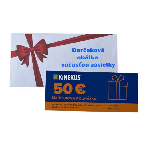 Darčeková poukážka 50 €, poštou