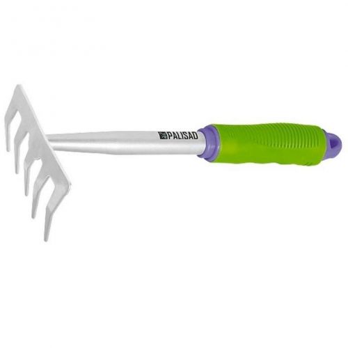 Hrable záhradné malé, 5-zubé, 28 cm, pogumovaná rukoväť