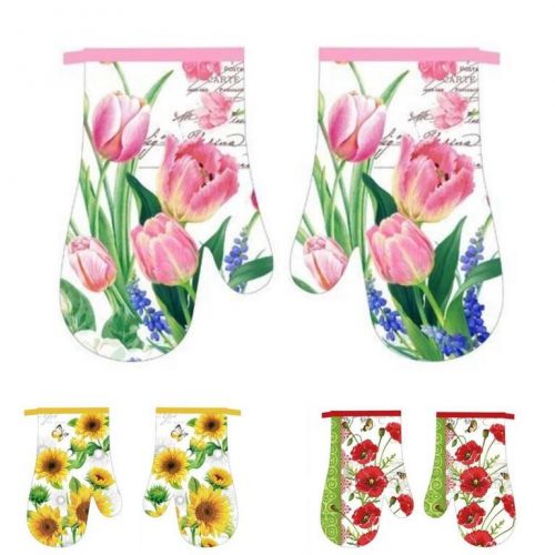 Chňapka kuchynská, 2ks/sada s magnetom FLOWERS II mix