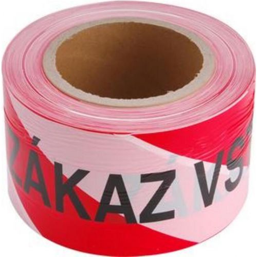 Páska ZÁKAZ VSTUPU červ./biela 75mmx250m