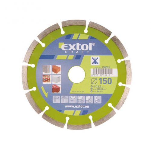 Kotúč rezný diamant 150mm segment EXTOL