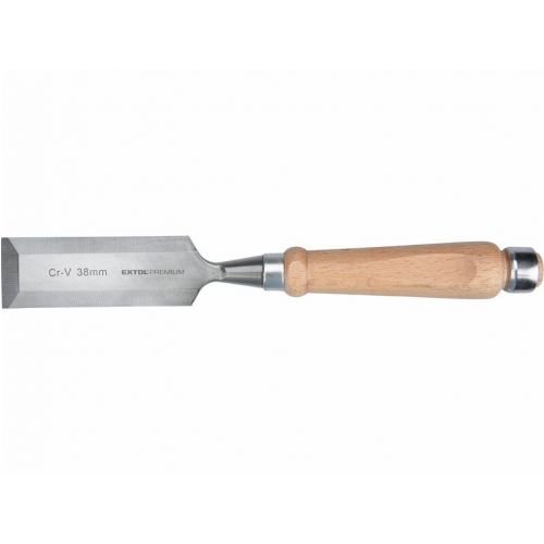Dláto s drevenou rukoväťou, 38mm, dĺžka 290mm, CrV, EXTOL PREMIUM