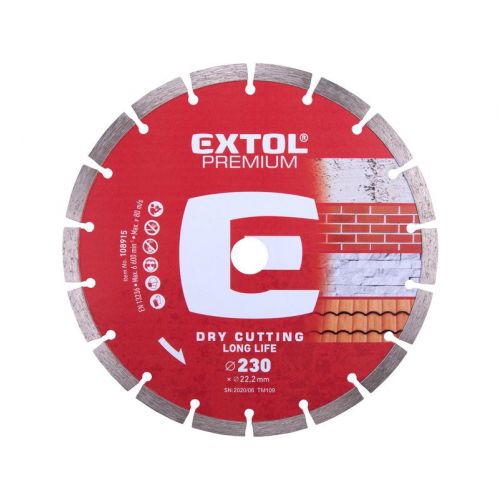 EXTOL PREMIUM Kotúč rezný diamantový segmentový Long Life, 230mm
