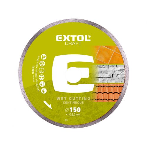 EXTOL CRAFT Kotúč rezný diamantový plný, 150mm