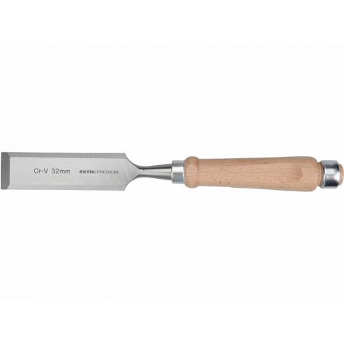 Dláto s drevenou rukoväťou, 32mm, dĺžka 290mm, CrV, EXTOL PREMIUM