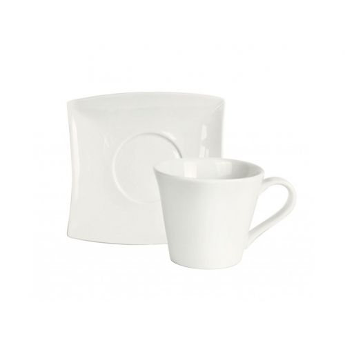 Šálka s podšálkou na kávu, porcelánová, 220ml, ZARA, 2+2ks