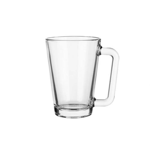 Hrnček s uchom na kávu, čaj, sklenený, 250 ml, LAURA GLASMARK