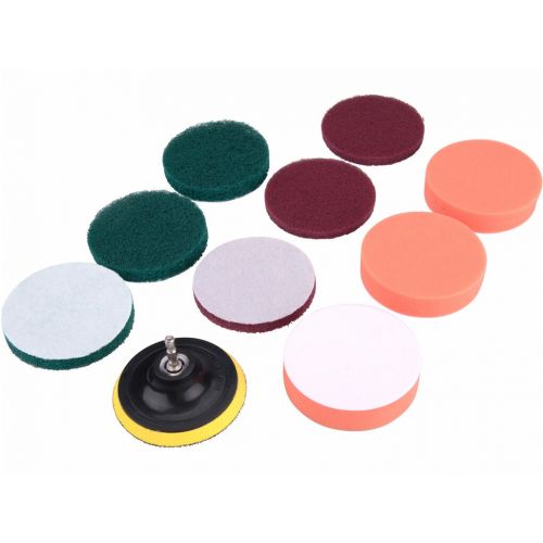 Sada na čistenie do vŕtačky, unášací tanier 100mm, 3x špongia, 6x abrazív. výsek