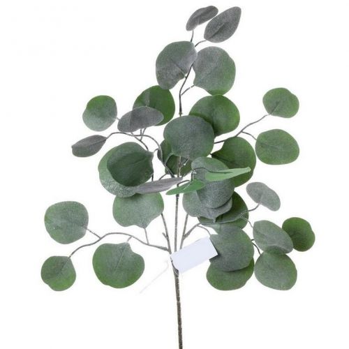 Ozdoba zapichovacia konár eucalypt, zasnežená