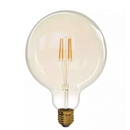 LED žiarovka Vintage, G125, 4W, E27 teplá biela+