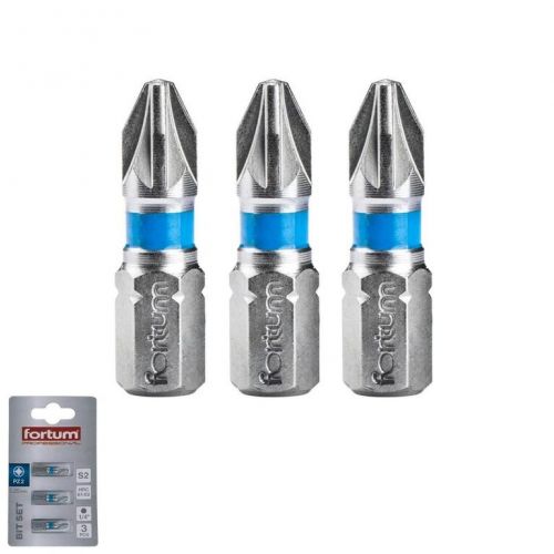 Bity krížové PZ2x25mm, 3ks, S2