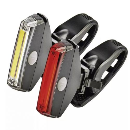 Svietidlo LED na bicykel COB, SET predné + zadné